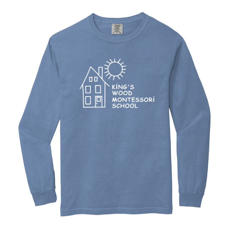 King's Wood Montessori School - Adult Heavyweight Long Sleeve Tee (6014)