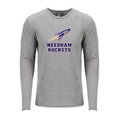 Needham HS Boosters - Next Level Apparel Men's Triblend Long-Sleeve Crew (6071)