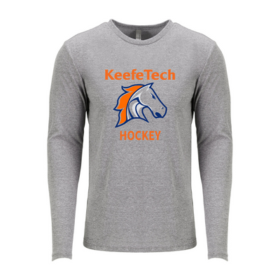 KT Hockey - Camiseta de manga larga triblend para hombre de Next Level Apparel (6071)