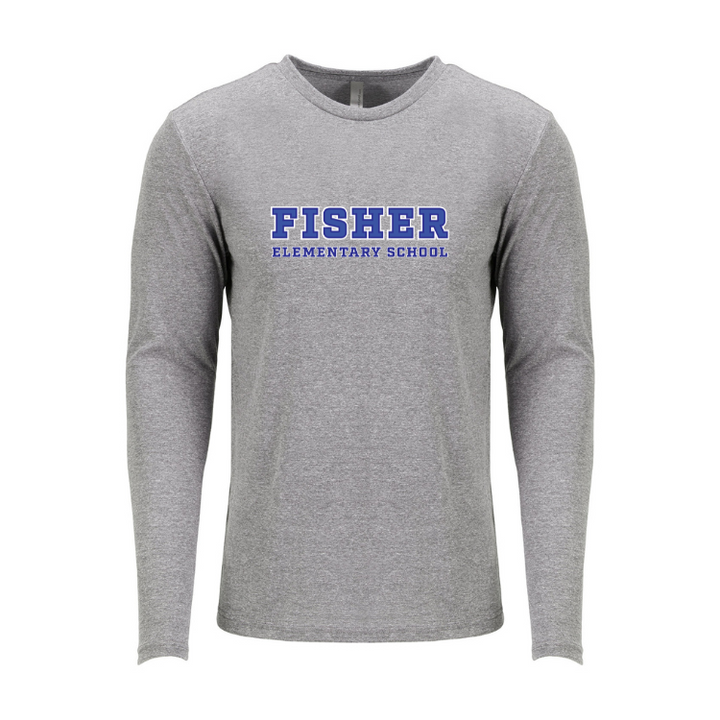 Fisher Elementary School - Next Level Apparel Men's Triblend Long-Sleeve Crew (6071)