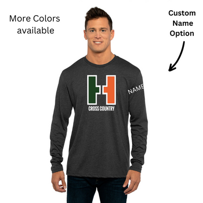 Hopkinton Cross Country - Camiseta de manga larga triblend para hombre de Next Level Apparel (6071)