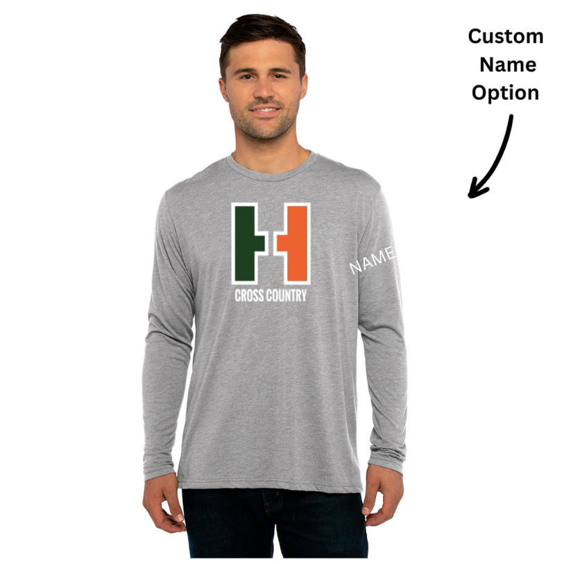 Hopkinton Cross Country - Next Level Apparel Men's Triblend Long-Sleeve Crew (6071)