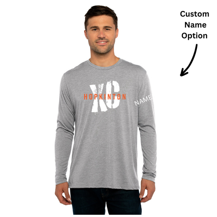 Hopkinton Cross Country - Next Level Apparel Men's Triblend Long-Sleeve Crew (6071)