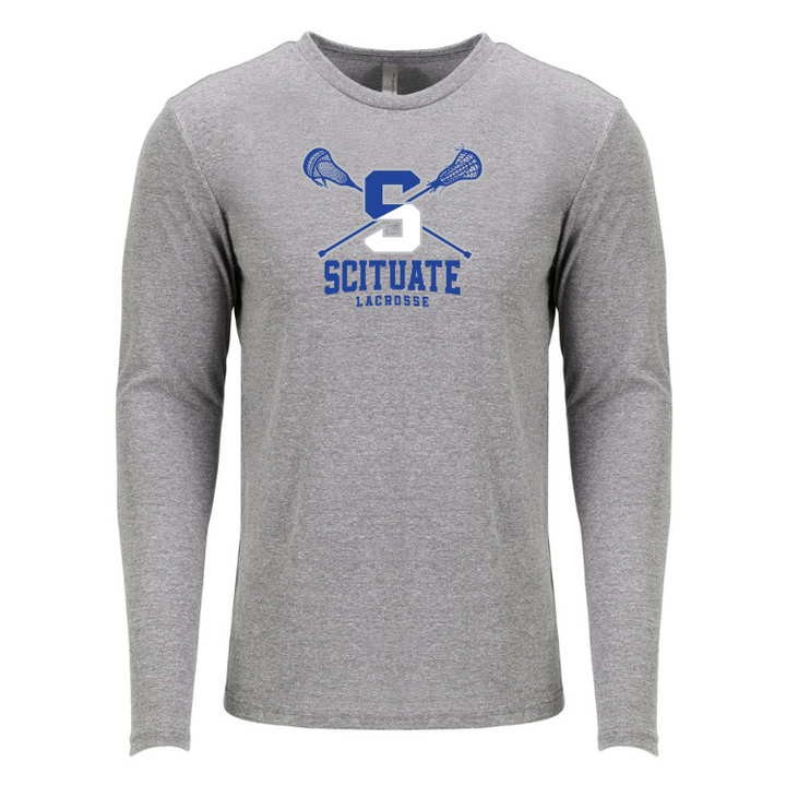 Scituate Lacrosse - Next Level Apparel Men's Triblend Long-Sleeve Crew (6071)