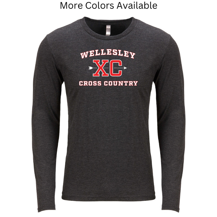 Wellesley Cross Country - Next Level Apparel Men's Triblend Long-Sleeve Crew (6071)