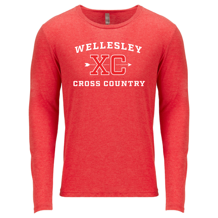 Wellesley Cross Country - Next Level Apparel Men's Triblend Long-Sleeve Crew (6071)