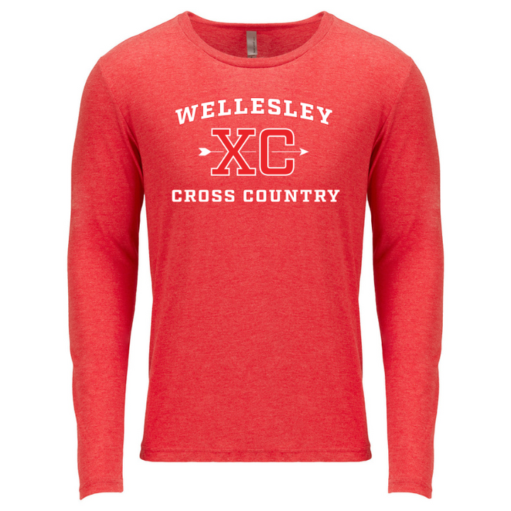 Wellesley Cross Country - Next Level Apparel Men's Triblend Long-Sleeve Crew (6071)