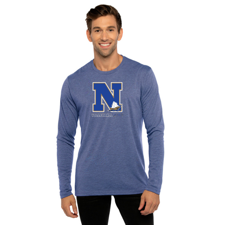 Norwell Volleyball - Next Level Apparel Men's Triblend Long-Sleeve Crew (6071)