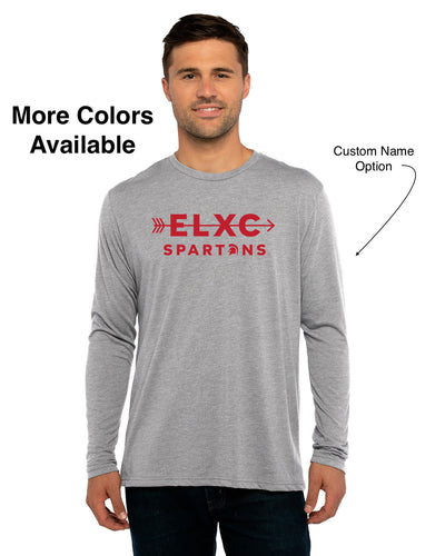 Camiseta de manga larga con cuello redondo y triblend para hombre de Next Level Apparel de East Longmeadow (6071)