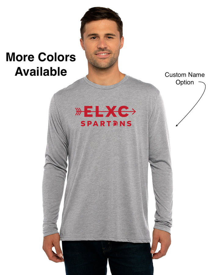 East Longmeadow  Next Level Apparel Men's Triblend Long-Sleeve Crew (6071)