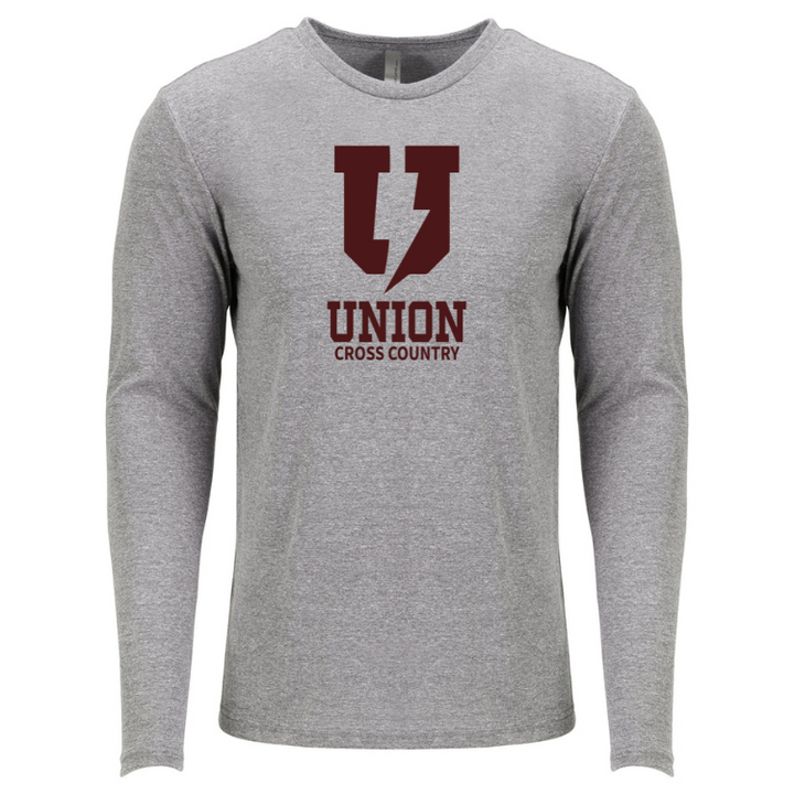 Union College XC - Next Level Apparel Men's Triblend Long-Sleeve Crew (6071)