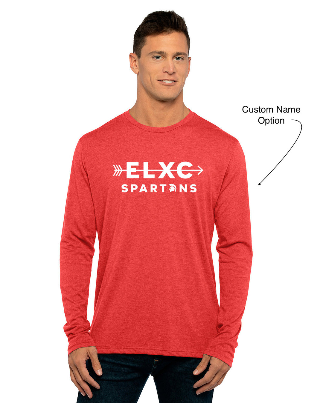 East Longmeadow  Next Level Apparel Men's Triblend Long-Sleeve Crew (6071)