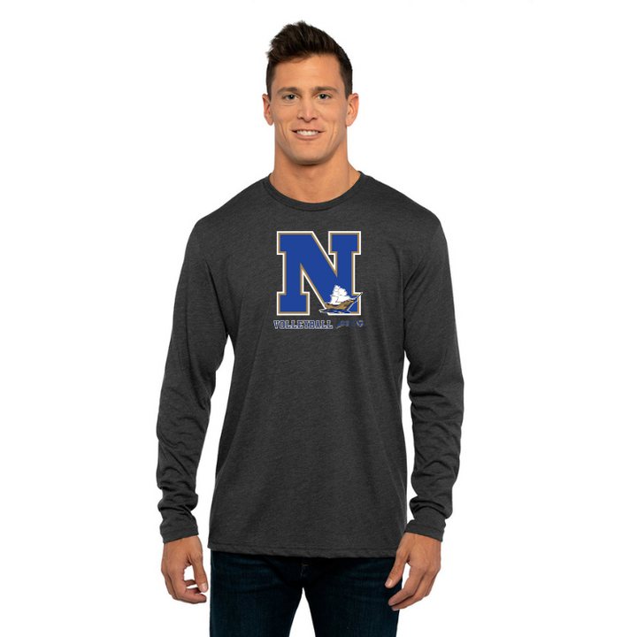 Norwell Volleyball - Next Level Apparel Men's Triblend Long-Sleeve Crew (6071)