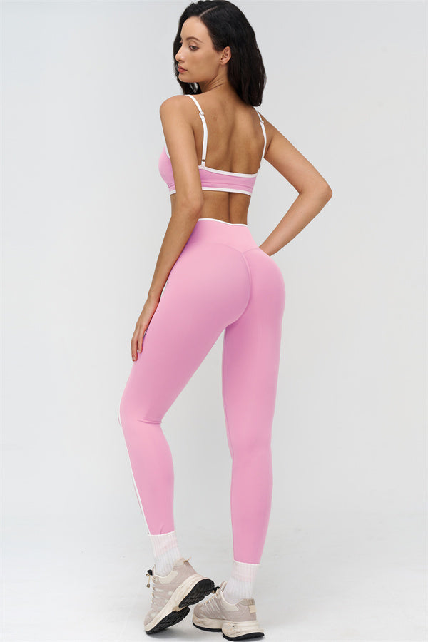 The Crave Contrast Sports Bra Leggings 2-Piece Set