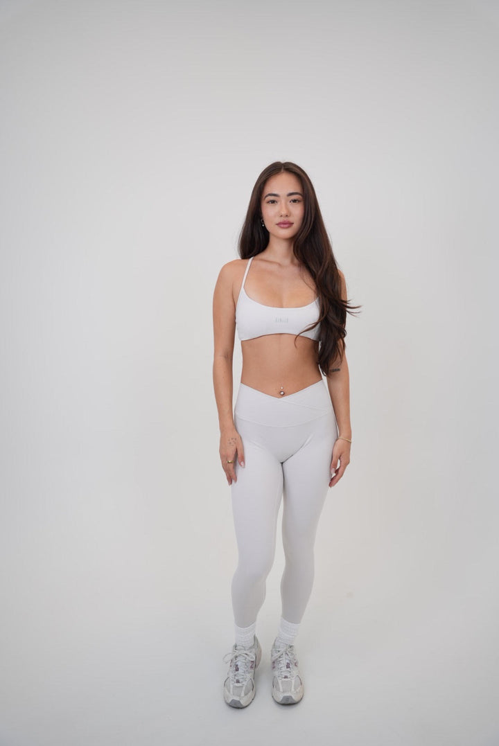 My Time Is Divine Lime White Cross-Back Butter Soft Bra