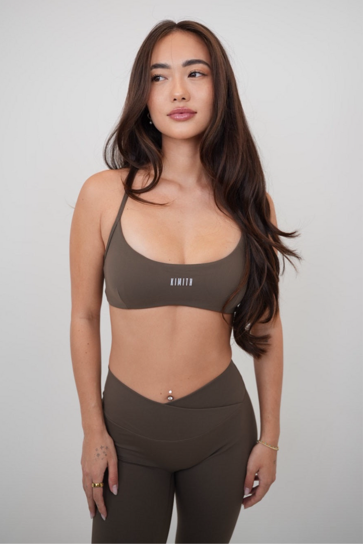 My Time Is Divine Brown Cross-Back Butter Soft Bra