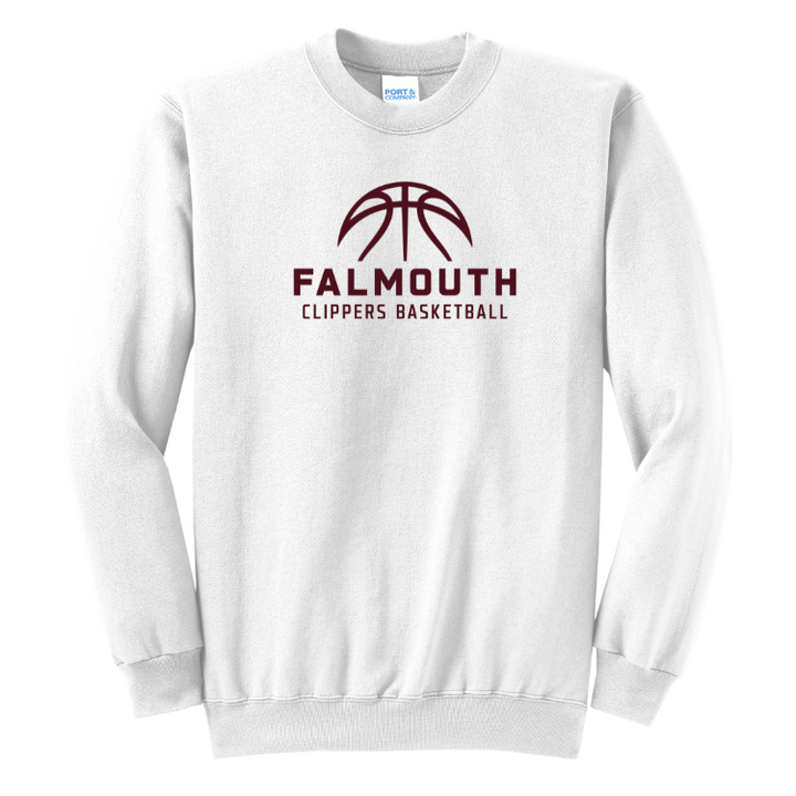 Falmouth Basketball -  Fleece Crewneck Sweatshirt (PC78)