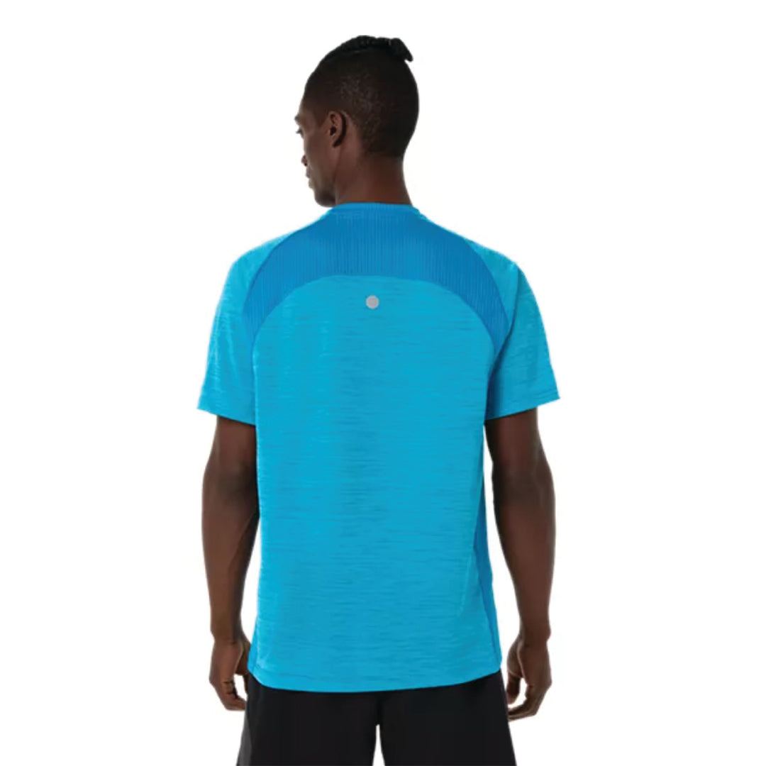 Maratón de Los Ángeles ASICS 2026 - Camiseta de manga corta ASICS para hombre en azul egeo (2011D453) (LA26-15)