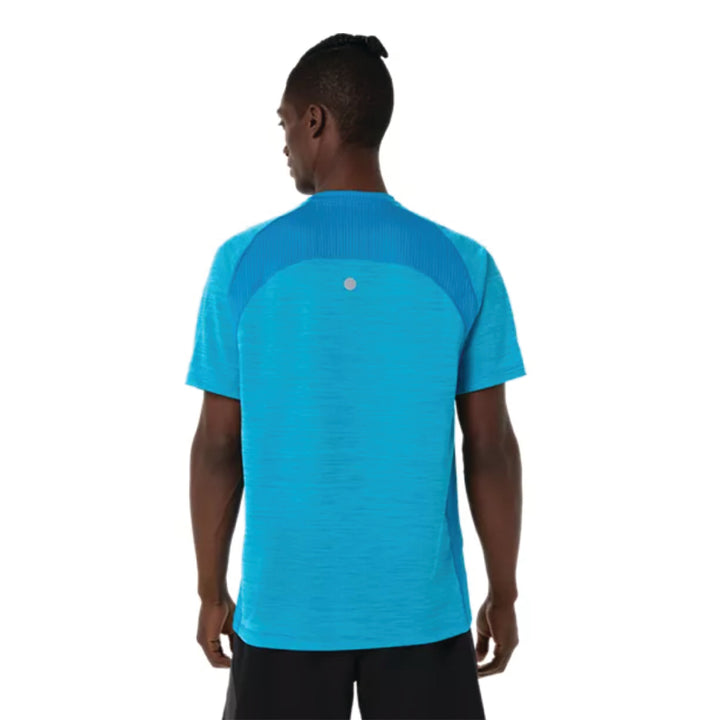 Maratón de Los Ángeles ASICS 2026 - Camiseta de manga corta ASICS para hombre en azul egeo (2011D453) (LA26-15)