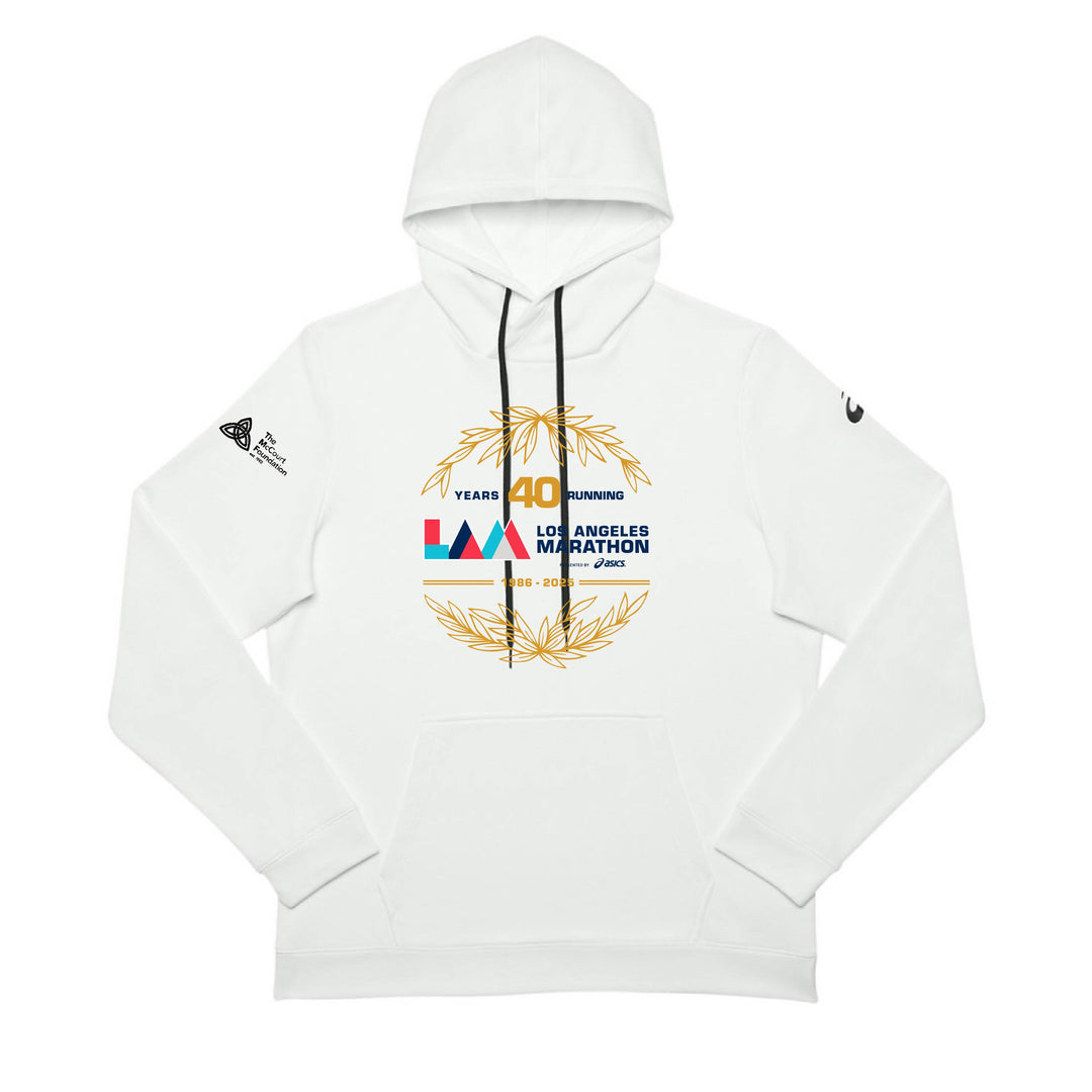 LA Marathon - ASICS Men's French Terry Pullover Hoodie White (2031A617-100) (LA37/LA34S)