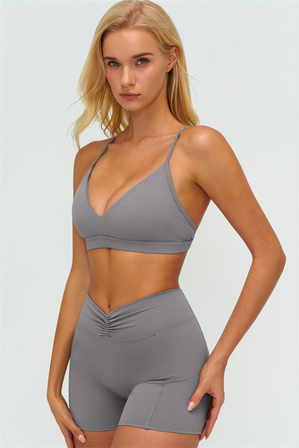 The Lushness Y-Back Sports Bra Shorts 2-Piece Set