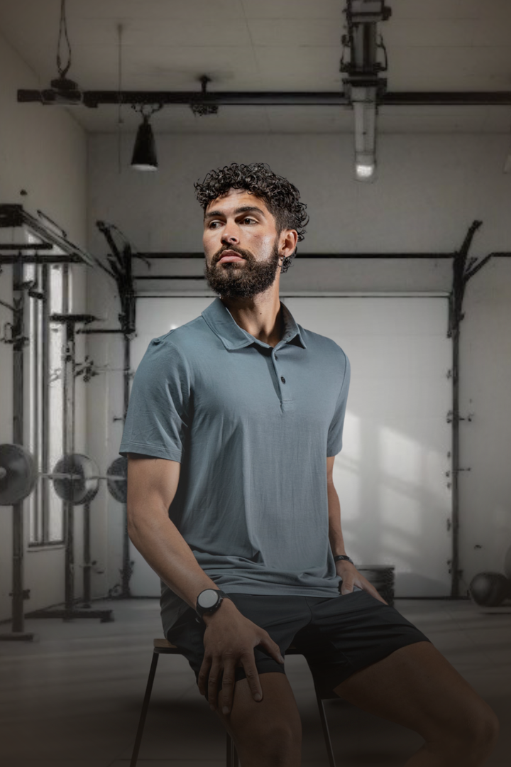 Men's Terra Recovery Polo (Ash Gray)