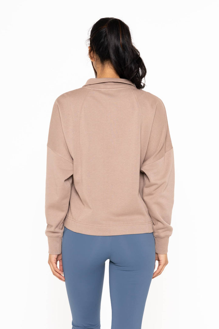 Mono B - Plush Half-Zip Fleece Pullover WOMEN