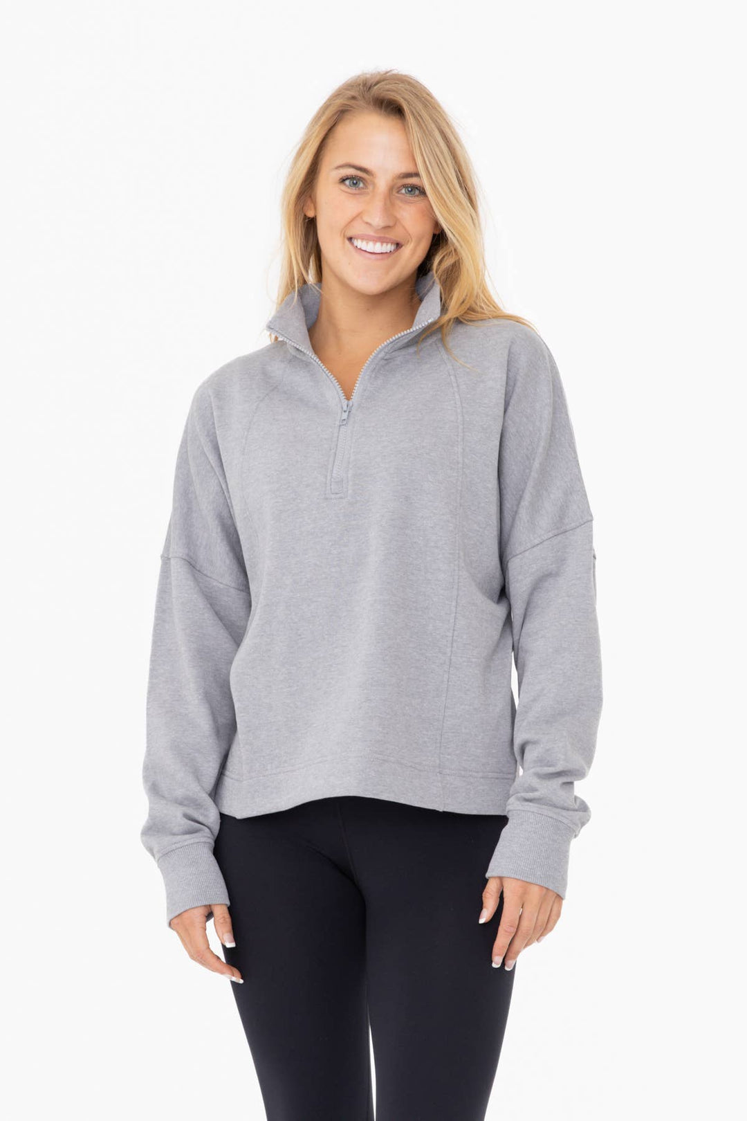 Mono B - Plush Half-Zip Fleece Pullover WOMEN