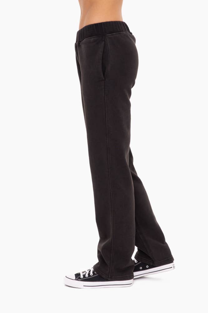 Mono B - Straight Leg Vintage Fleece Lounge Pants Women (KP12076)