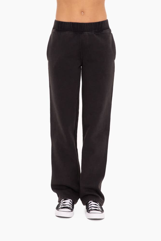 Mono B - Straight Leg Vintage Fleece Lounge Pants Women (KP12076)