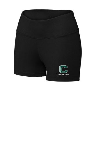Canton Track & Field - Pantalones cortos de compresión para mujer (LST475)