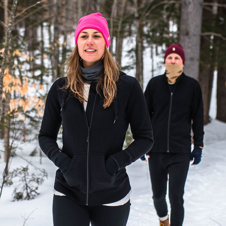 Women's Brushed Merino Wool Full-Zip Hoodie - Heavyweight