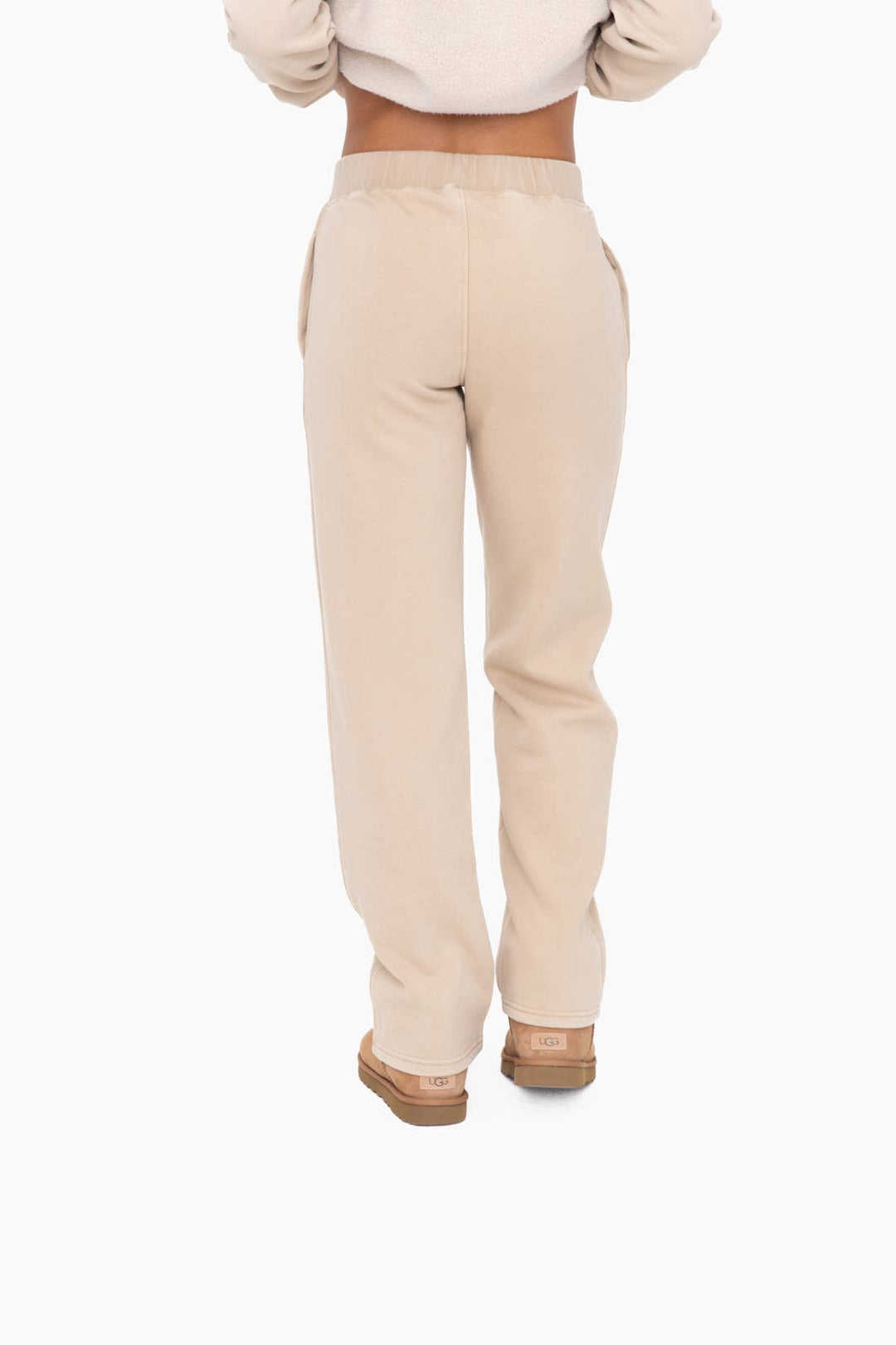 Mono B - Straight Leg Vintage Fleece Lounge Pants Women (KP12076)