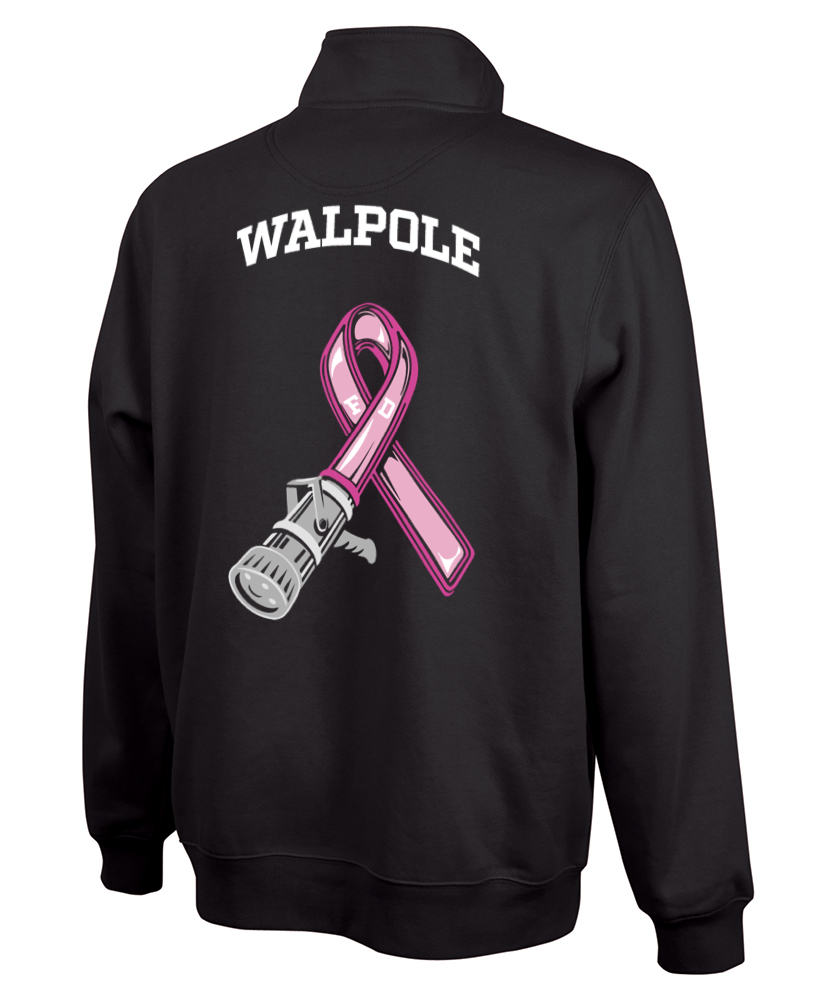 Walpole FD Breast Cancer Awareness YOUTH CROSSWIND QUARTER ZIP SWEATSHIRT (8159)