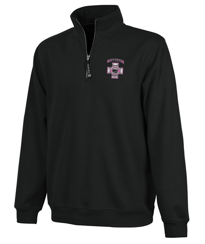 Sudadera con cremallera de un cuarto de galón para jóvenes de Walpole FD Breast Cancer Awareness (8159)