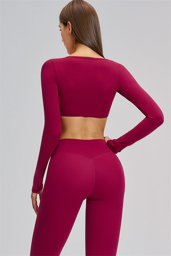 The Zestful Long Sleeve Crop Top