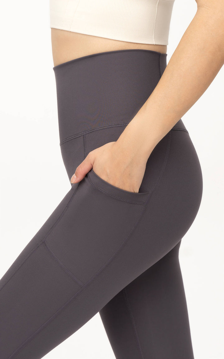 Leggings hasta el tobillo con bolsillos laterales y tiro alto Powerlux de 90 Degree by Reflex