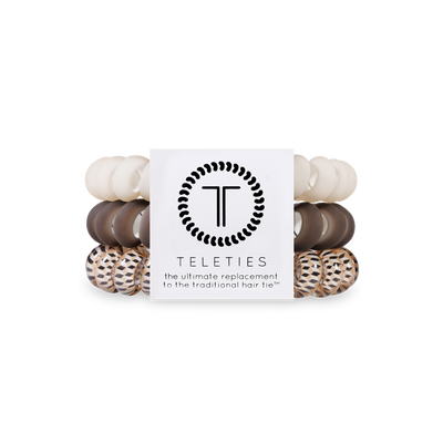 TELETIES - Spiral Hair Coils | Large | Toasted Hair Ties