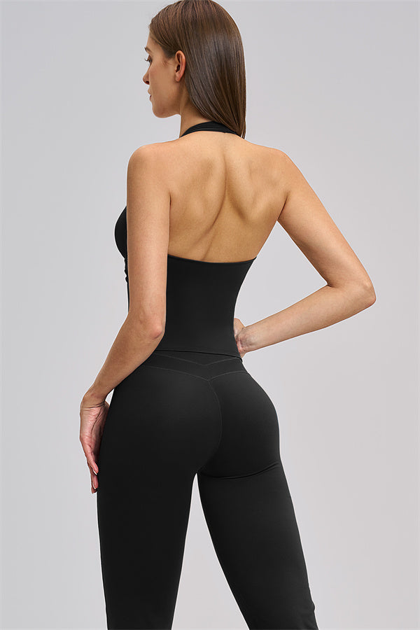 The Stride Crop Top Flared Leggings 2-Piece Set