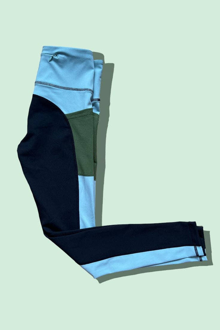 Relay Active - Kayla Pocket Leggings - Blue Slate/Oatmeal WOMEN