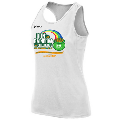 Run the Rainbow - Asics Women's Rival II Singlet White (TF2934) (R022)
