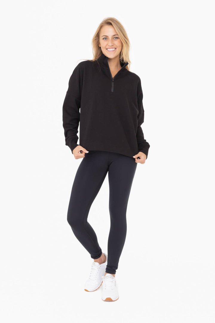 Mono B - Plush Half-Zip Fleece Pullover WOMEN