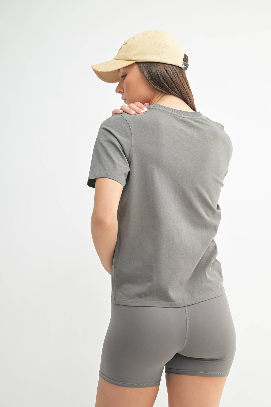 Mono B Classic Boxy Fit Tee - New Pewter - WOMEN