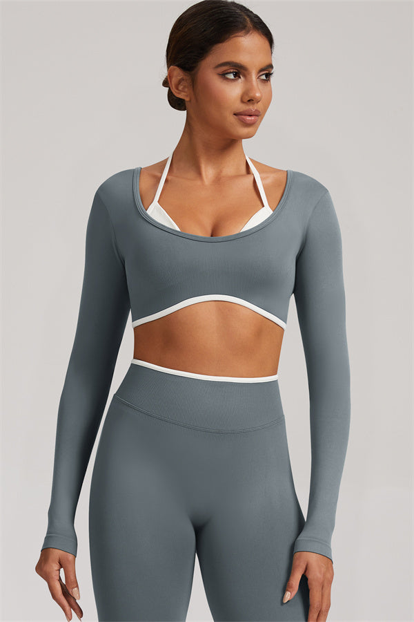 The Elevate Long Sleeve Crop top Leggings 2-Piece Set