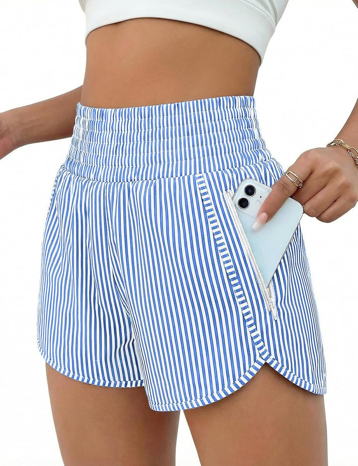 BMJL Women's Athletic Shorts High Waisted Running Short Pocket 2.5" Sporty Shorts Gym Workout Shorts