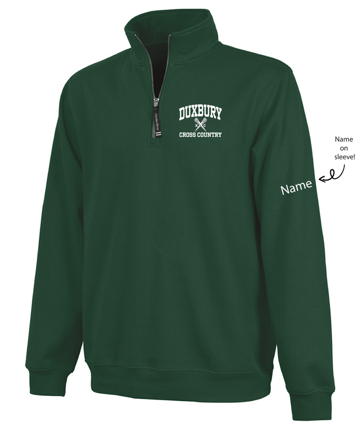 Sudadera unisex con cremallera de un cuarto de longitud Crosswind de Duxbury Cross Country (9359) 