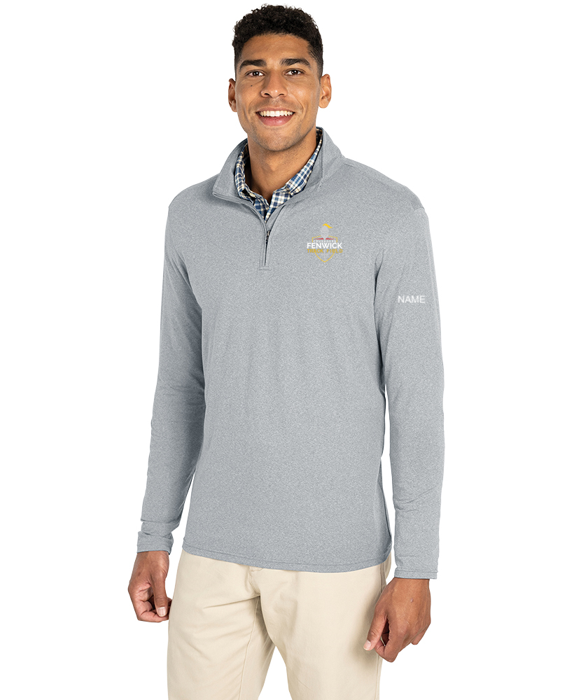 Bishop Fenwick Track &amp; Field - CHAQUETA ELÁSTICA ECOLÓGICA CON CREMALLERA DE UN CUARTO PARA HOMBRE - 9468 