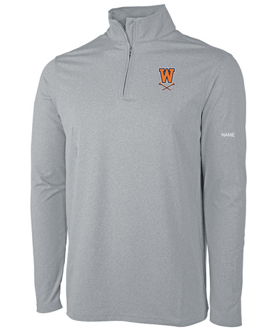 Walpole HS Golf - CAMISA ELÁSTICA ECOLÓGICA CON CREMALLERA DE UN CUARTO PARA HOMBRES - 9468 