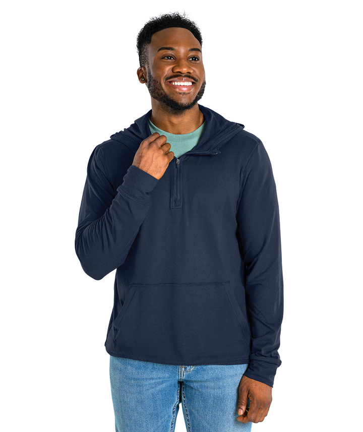 Sudadera con capucha y cremallera de un cuarto de Charles River Pulse Performance para hombre (9538)