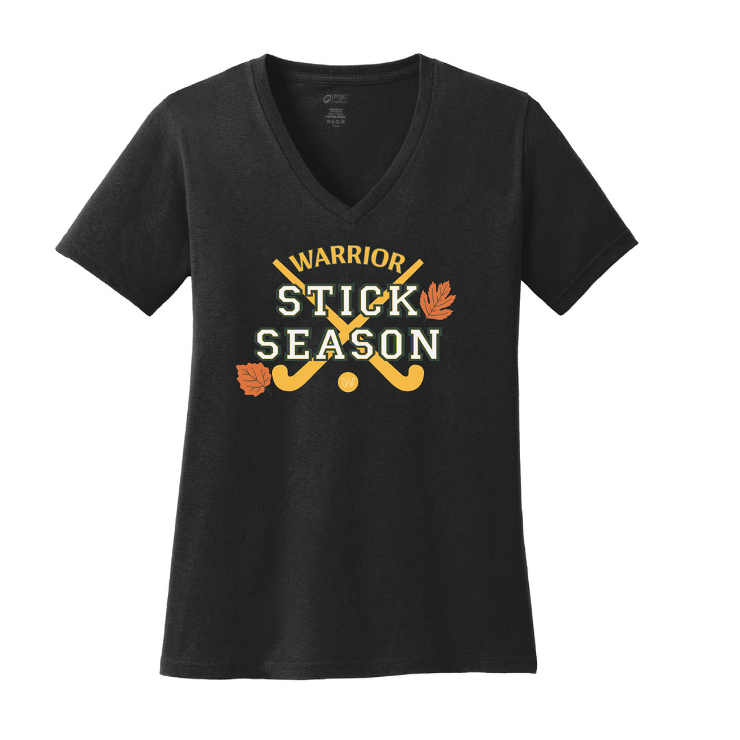 Warrior Field Hockey - Women's Core Cotton V-Neck Tee - Black (LPC54V)